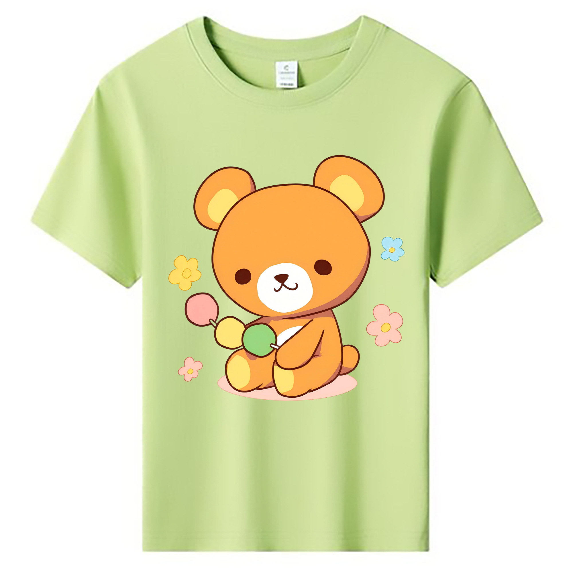 （画像用） リラックマ リラックマ キイロイトリ Rilakkuma Korilakkuma Kiiroitori 綿100％キッズTシャツ（フロントプリント）